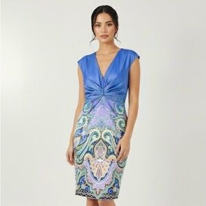 Etro Paisley Blue Cocktail Dress
